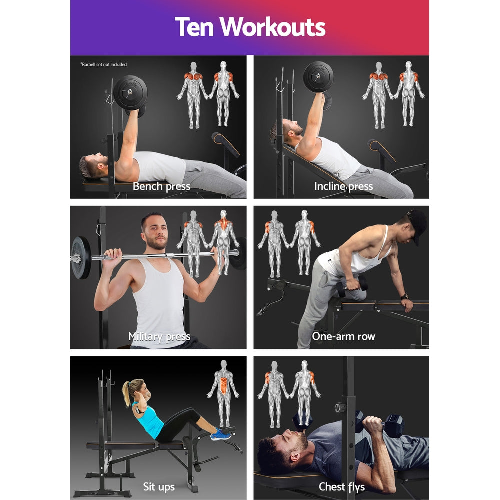 EVERFIT 10 IN 1 ADJUSTABLE GYM STATION