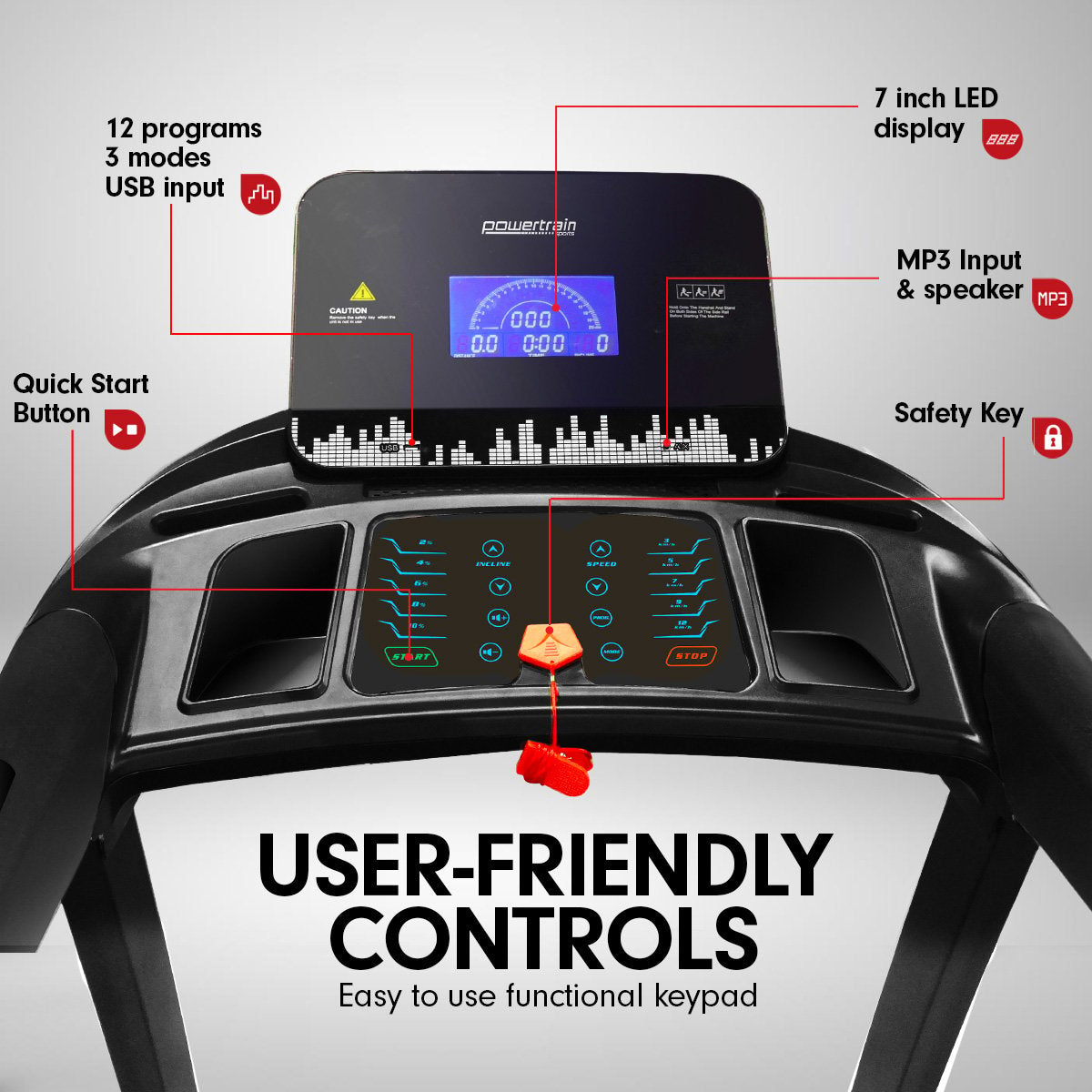 POWERTRAIN V100 3.0HP TREADMILL